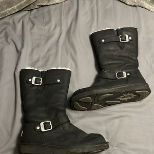 Ugg Black with buckles - worn once size 8